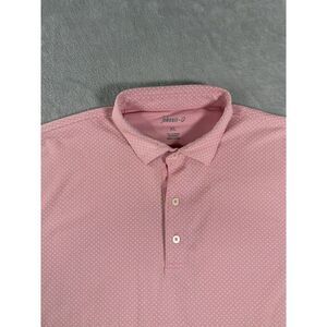 Johnnie‎ O Shirt Mens XL Pink Geometric Print Polo Logo